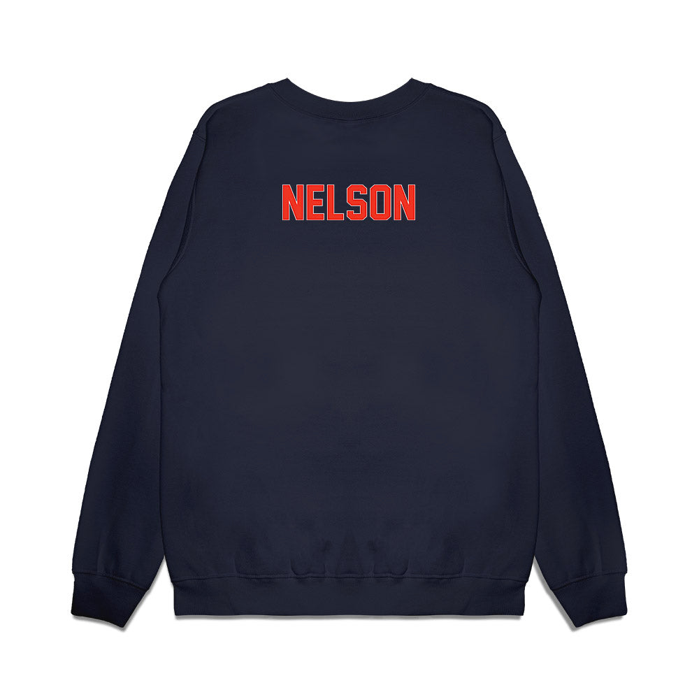 Syracuse - NCAA Football : Malachi Nelson - Vintage Helmet Premium Crewneck Sweatshirt-1