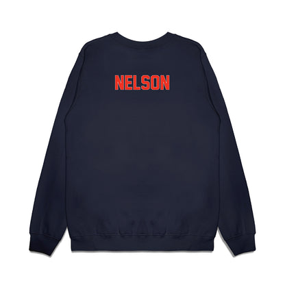 Syracuse - NCAA Football : Malachi Nelson - Vintage Helmet Premium Crewneck Sweatshirt-1
