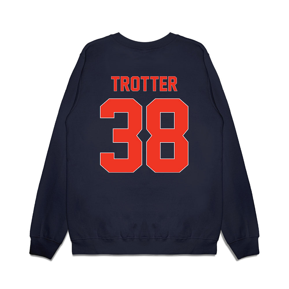 Syracuse - NCAA Football : James Trotter - Vintage Helmet Premium Crewneck Sweatshirt-1