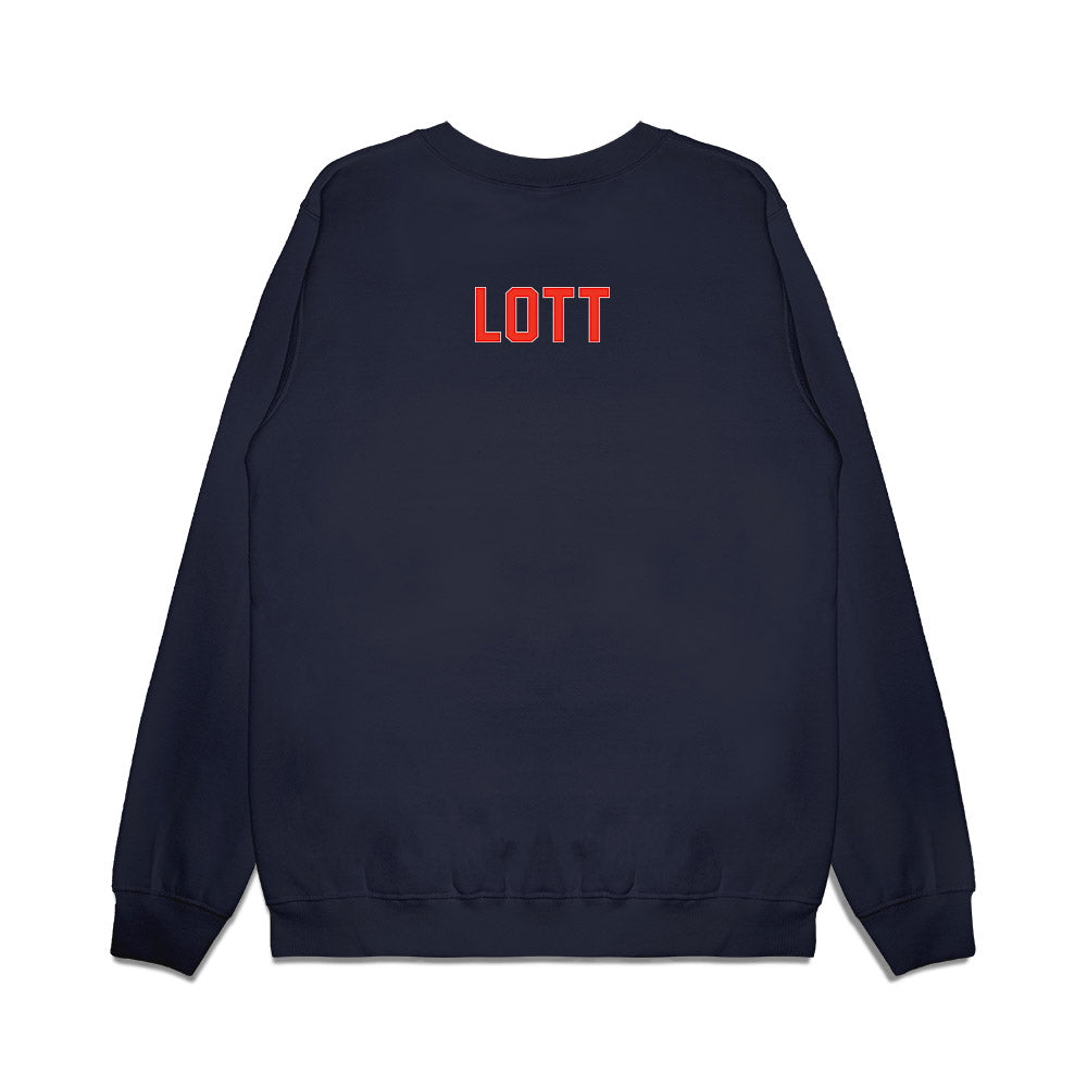 Syracuse - NCAA Football : Zaid Lott - Vintage Helmet Premium Crewneck Sweatshirt-1
