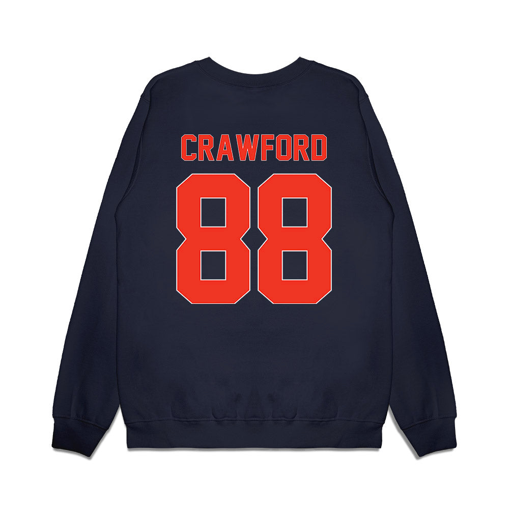 Syracuse - NCAA Football : Elijah Crawford - Vintage Helmet Premium Crewneck Sweatshirt-1