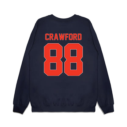 Syracuse - NCAA Football : Elijah Crawford - Vintage Helmet Premium Crewneck Sweatshirt-1