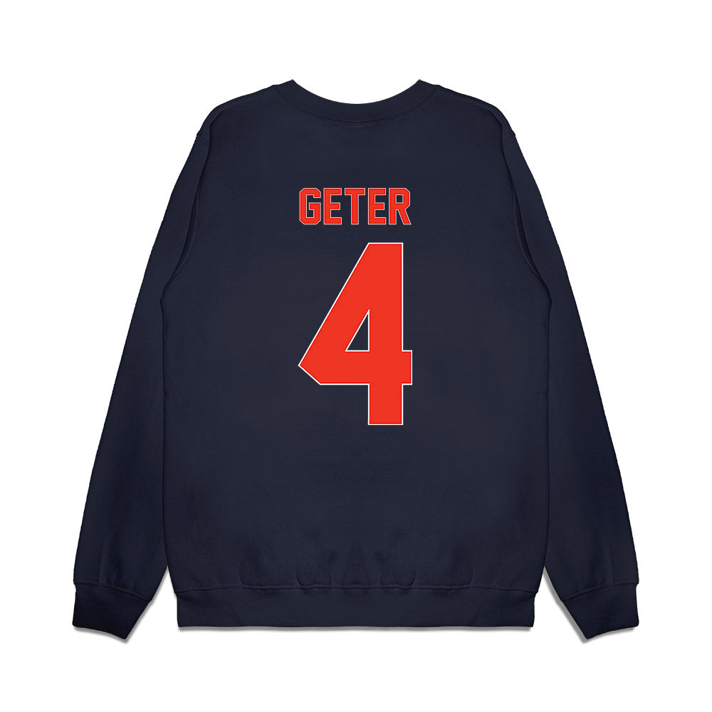 Syracuse - NCAA Football : Chase Geter - Vintage Helmet Premium Crewneck Sweatshirt-1