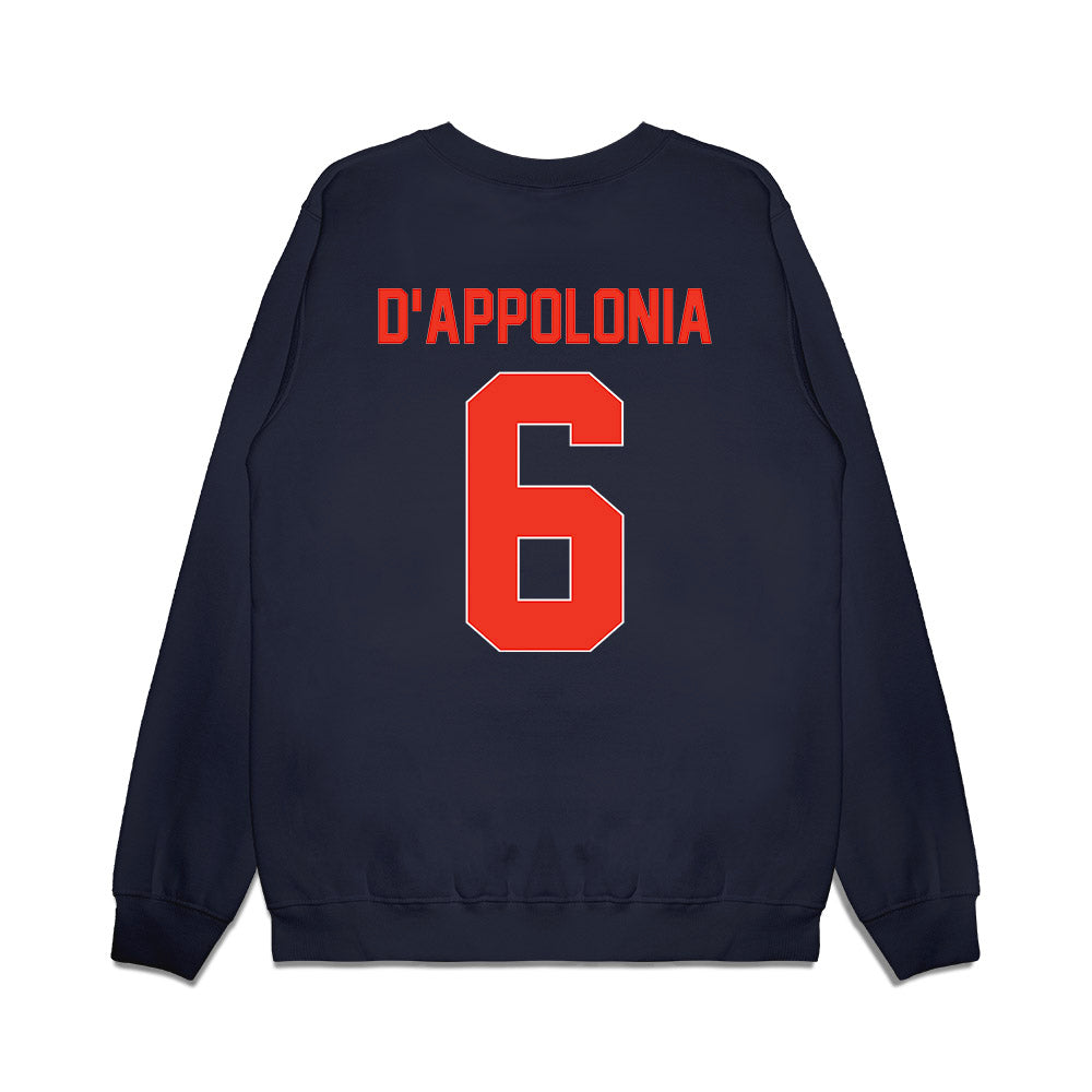Syracuse - NCAA Football : Chris D'Appolonia - Vintage Helmet Premium Crewneck Sweatshirt-1