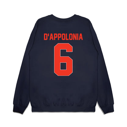 Syracuse - NCAA Football : Chris D'Appolonia - Vintage Helmet Premium Crewneck Sweatshirt-1