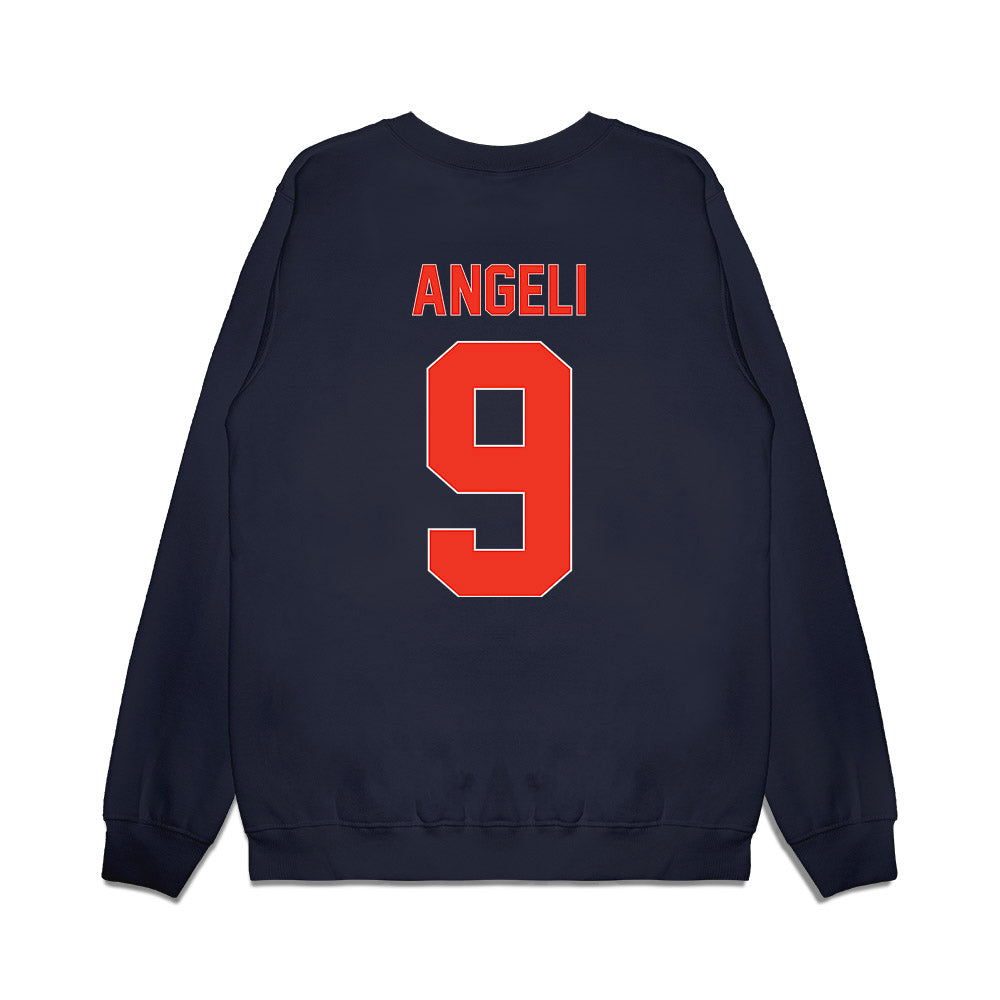 Syracuse - NCAA Football : Steve Angeli - Vintage Helmet Premium Crewneck Sweatshirt-1