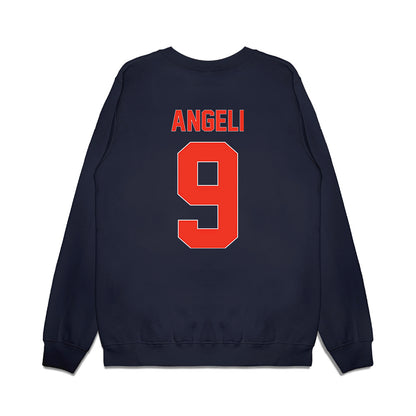Syracuse - NCAA Football : Steve Angeli - Vintage Helmet Premium Crewneck Sweatshirt-1