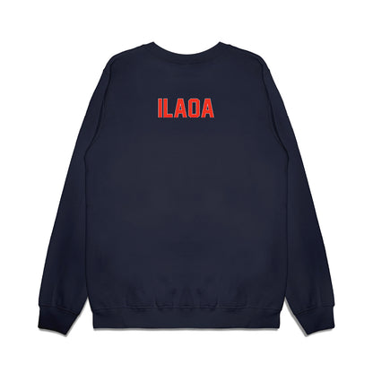 Syracuse - NCAA Football : Joshua Ilaoa - Vintage Helmet Premium Crewneck Sweatshirt-1