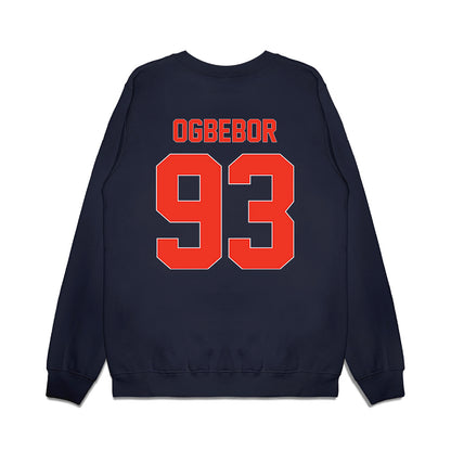 Syracuse - NCAA Football : Nissi Ogbebor - Vintage Helmet Premium Crewneck Sweatshirt-1