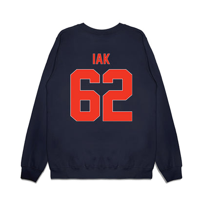 Syracuse - NCAA Football : Jackson Iak - Vintage Helmet Premium Crewneck Sweatshirt-1
