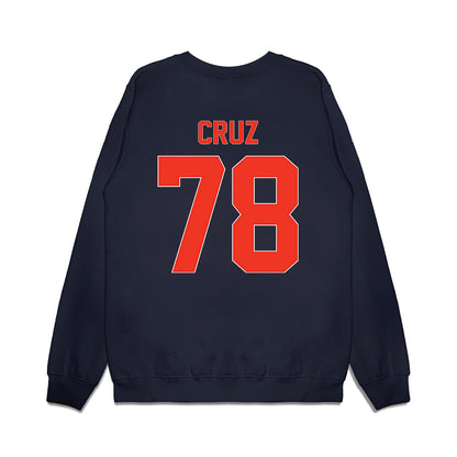 Syracuse - NCAA Football : Joseph Cruz - Vintage Helmet Premium Crewneck Sweatshirt-1