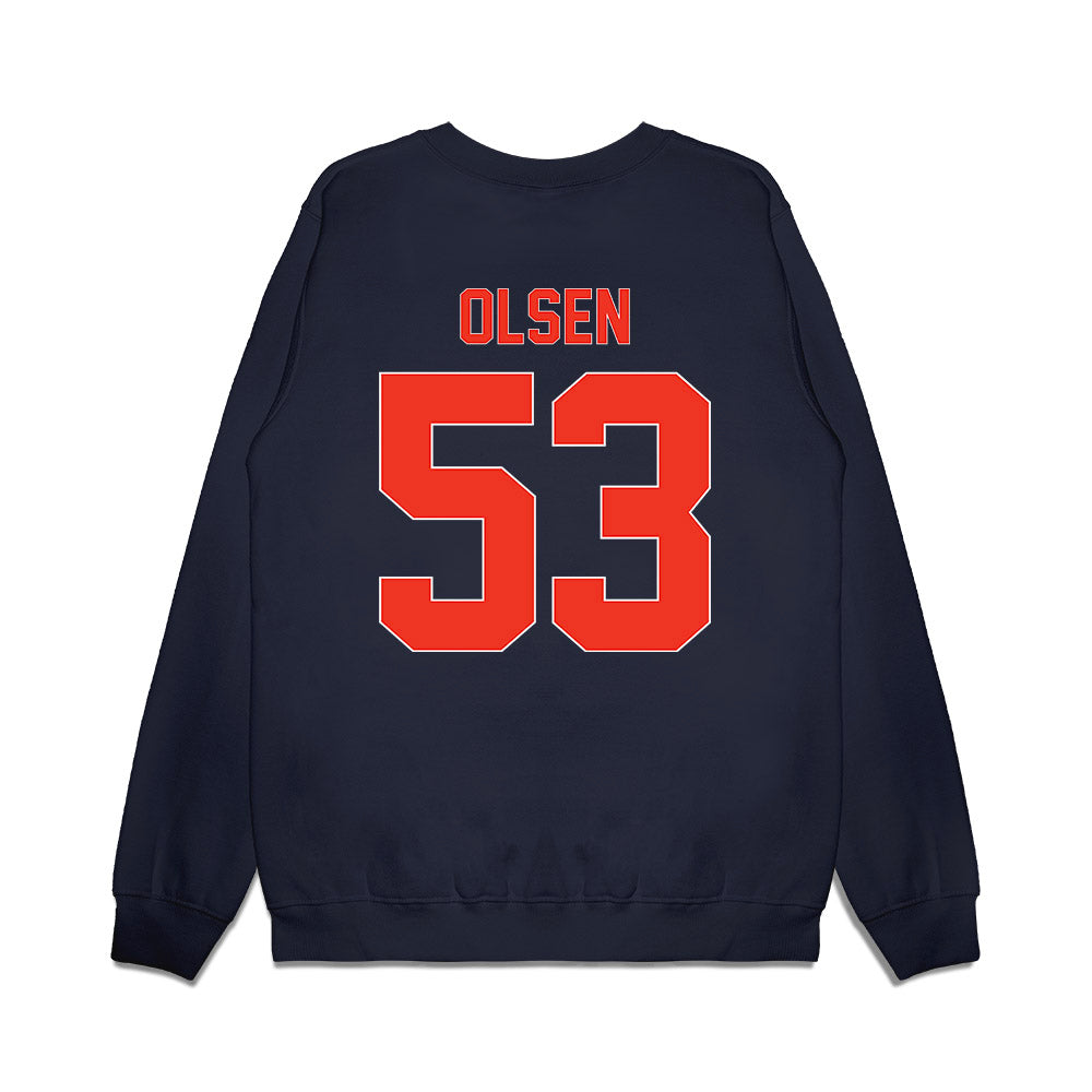 Syracuse - NCAA Football : Donald (Ted) Olsen - Vintage Helmet Premium Crewneck Sweatshirt-1