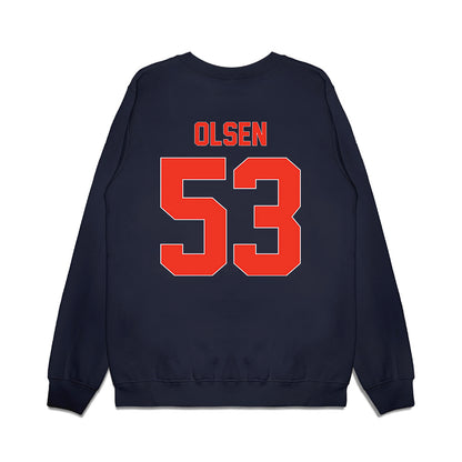 Syracuse - NCAA Football : Donald (Ted) Olsen - Vintage Helmet Premium Crewneck Sweatshirt-1