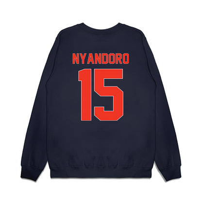 Syracuse - NCAA Football : Nathan Nyandoro - Vintage Helmet Premium Crewneck Sweatshirt-1