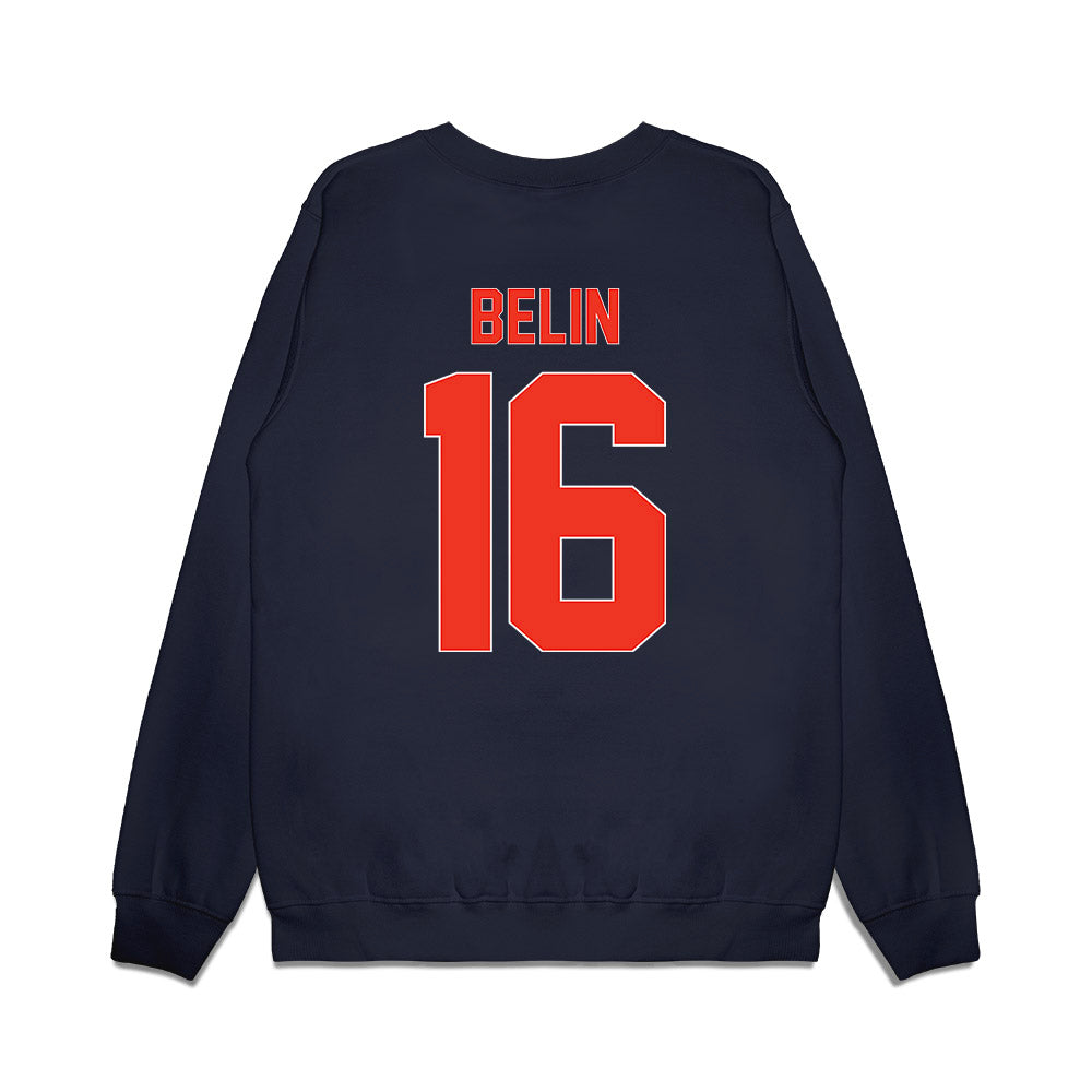 Syracuse - NCAA Football : Rich Belin - Vintage Helmet Premium Crewneck Sweatshirt-1