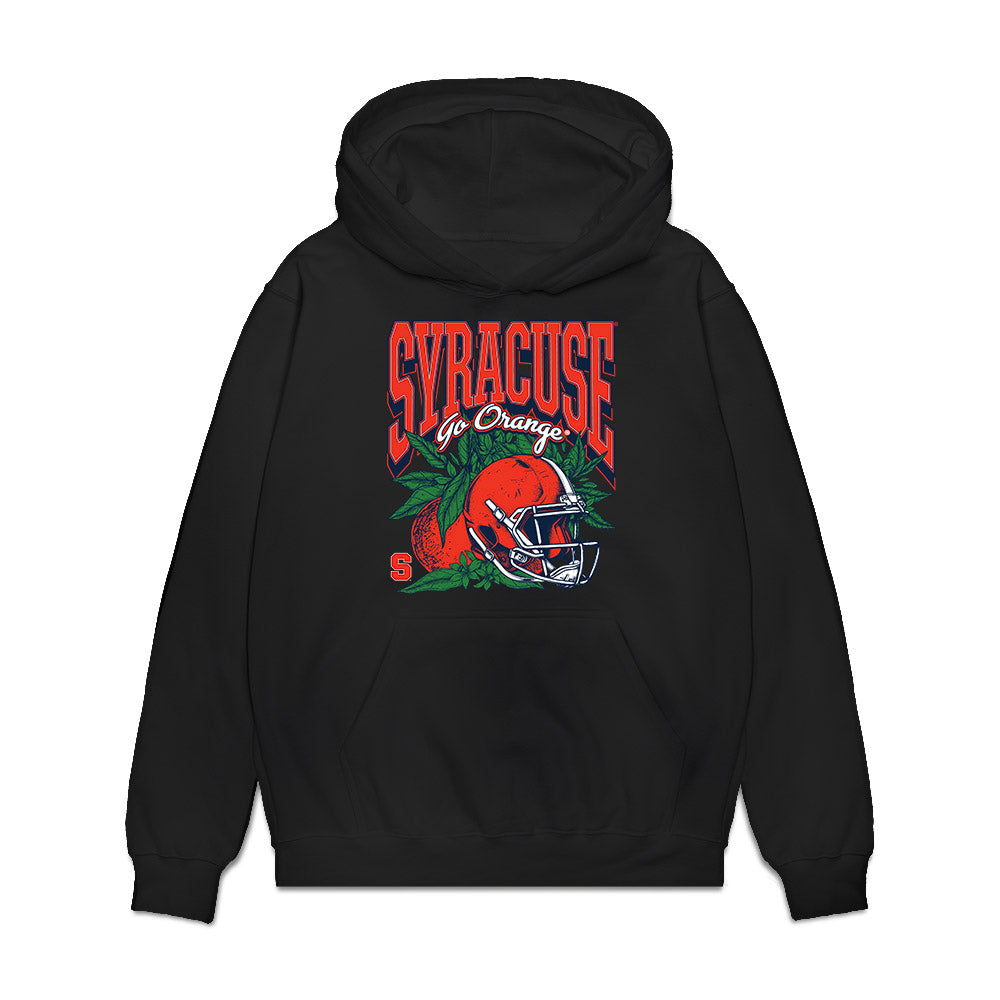 Syracuse - NCAA Football : Kardiear Shepherd - Vintage Helmet Premium Hooded Sweatshirt-0