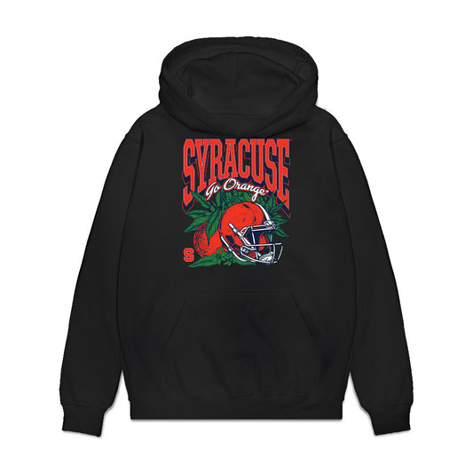 Syracuse - NCAA Football : Kahlil Stewart - Vintage Helmet Premium Hooded Sweatshirt-0