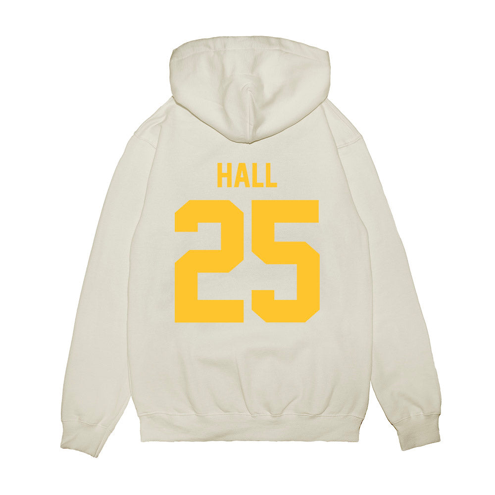 LSU - NCAA Football : Aiden Hall - Vintage Helmet Premium Hooded Sweatshirt-1