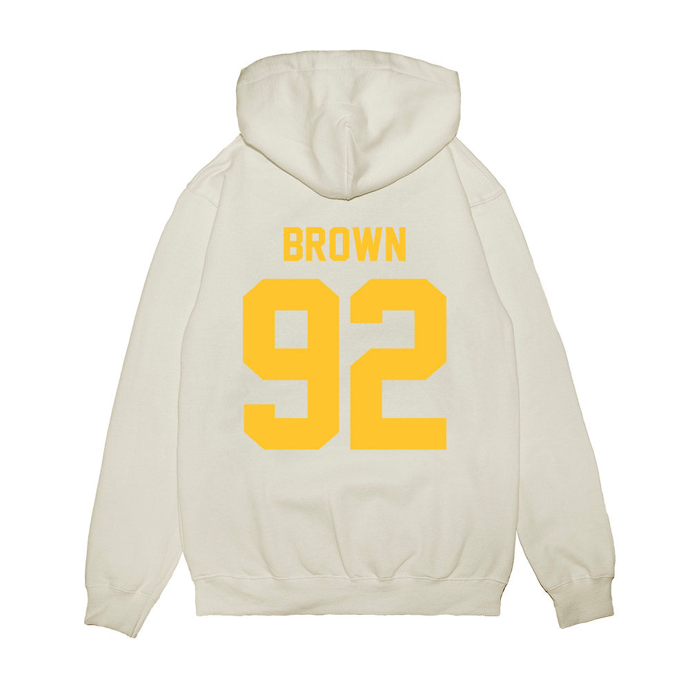 LSU - NCAA Football : Brandon Brown - Vintage Helmet Premium Hooded Sweatshirt-1