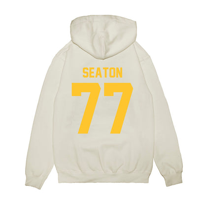 LSU - NCAA Football : Jordan Seaton - Vintage Helmet Premium Hooded Sweatshirt-1