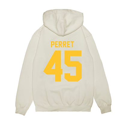 LSU - NCAA Football : Sean Perret - Vintage Helmet Premium Hooded Sweatshirt-1