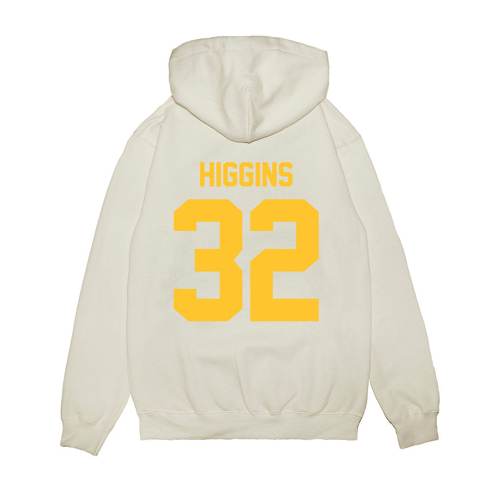 LSU - NCAA Football : Gavin Higgins - Vintage Helmet Premium Hooded Sweatshirt-1
