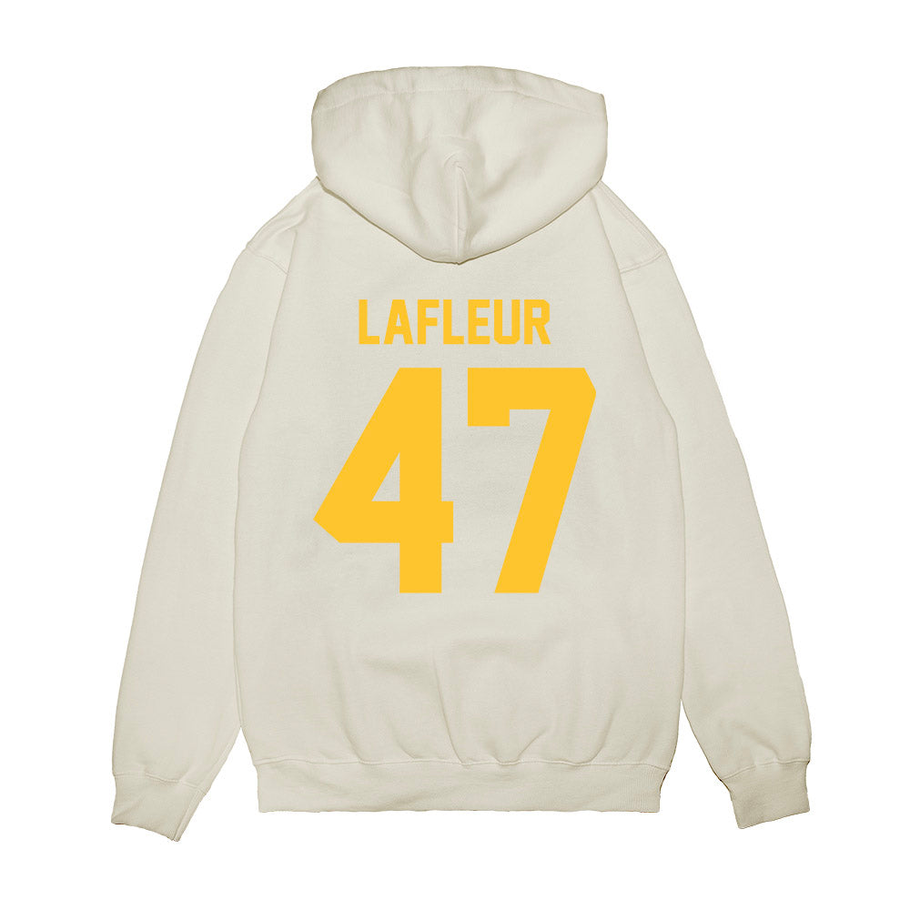 LSU - NCAA Football : JD LaFleur - Vintage Helmet Premium Hooded Sweatshirt-1