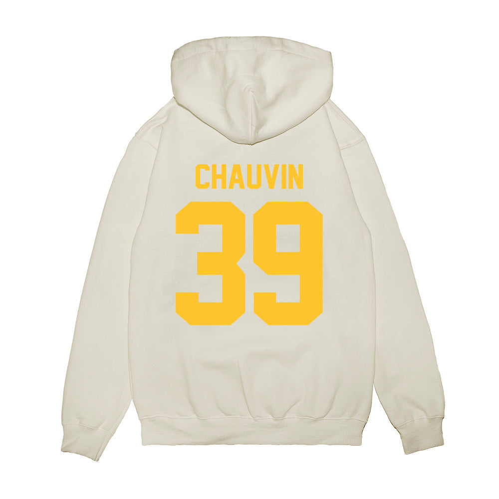 LSU - NCAA Football : Reid Chauvin - Vintage Helmet Premium Hooded Sweatshirt-1