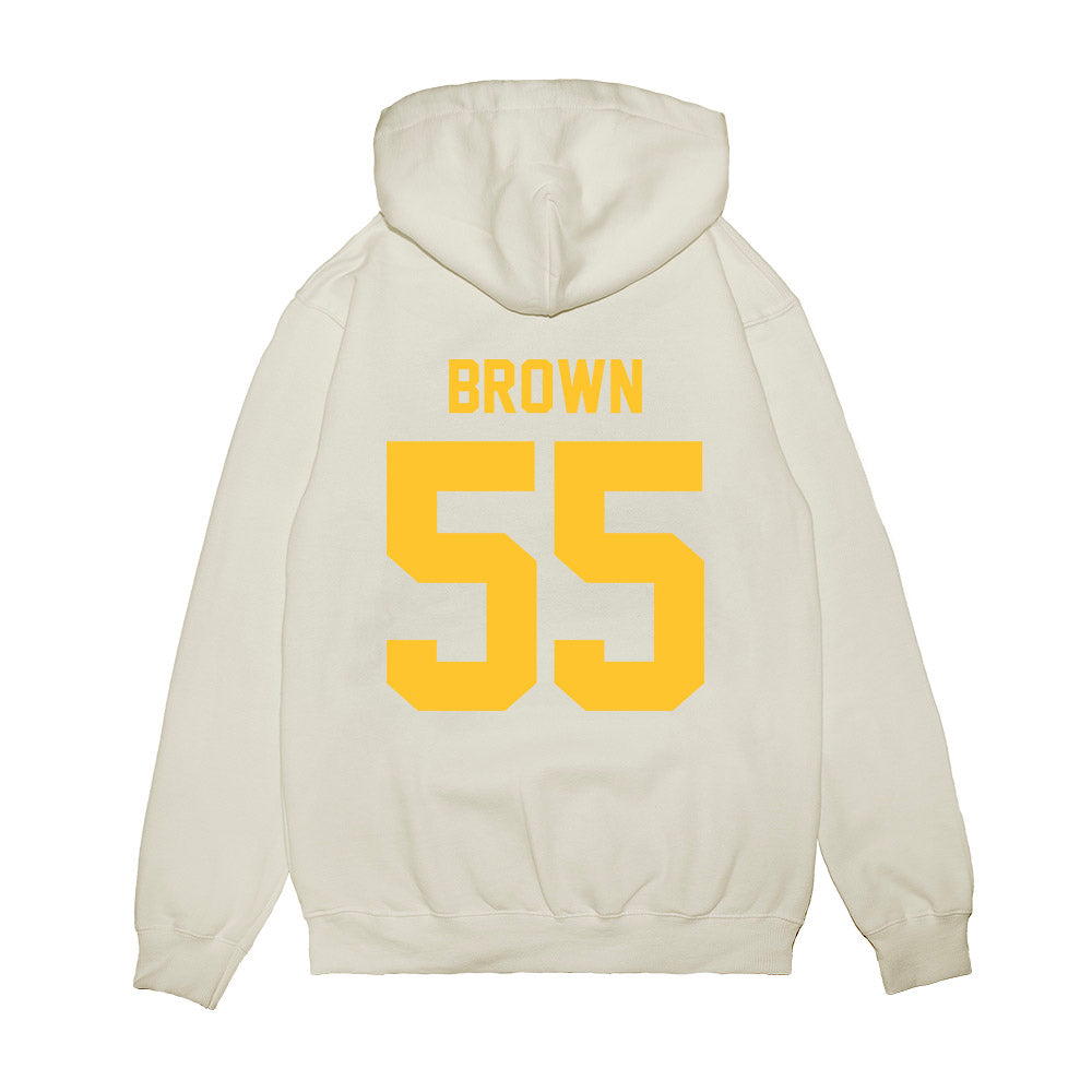 LSU - NCAA Football : Lamar Brown - Vintage Helmet Premium Hooded Sweatshirt-1