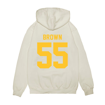 LSU - NCAA Football : Lamar Brown - Vintage Helmet Premium Hooded Sweatshirt-1