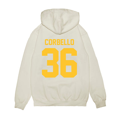 LSU - NCAA Football : Aidan Corbello - Vintage Helmet Premium Hooded Sweatshirt-1
