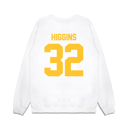 LSU - NCAA Football : Gavin Higgins - Vintage Helmet Premium Crewneck Sweatshirt-1