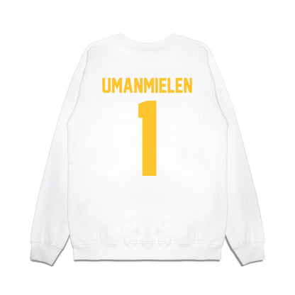 LSU - NCAA Football : Princewill Umanmielen - Vintage Helmet Premium Crewneck Sweatshirt-1