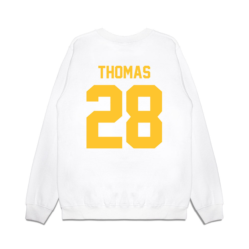 LSU - NCAA Football : Jhase Thomas - Vintage Helmet Premium Crewneck Sweatshirt-1