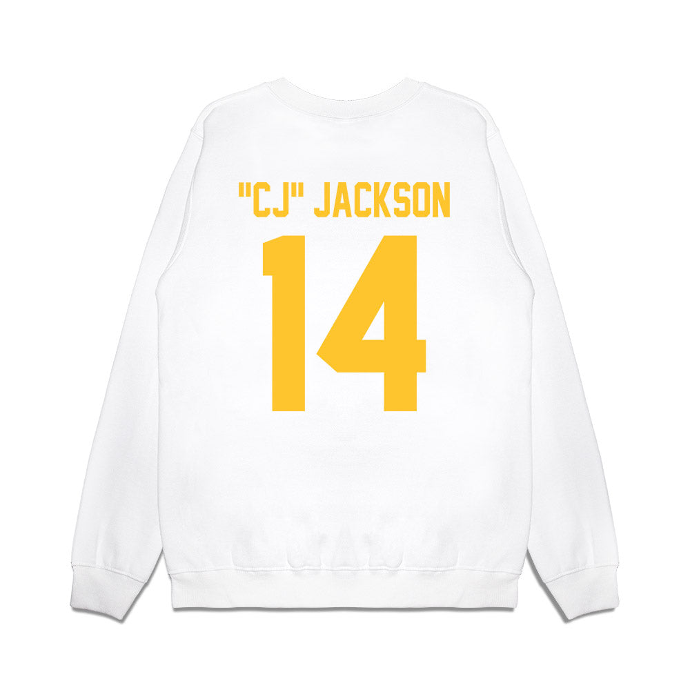 LSU - NCAA Football : Christopher "CJ" Jackson - Vintage Helmet Premium Crewneck Sweatshirt-1