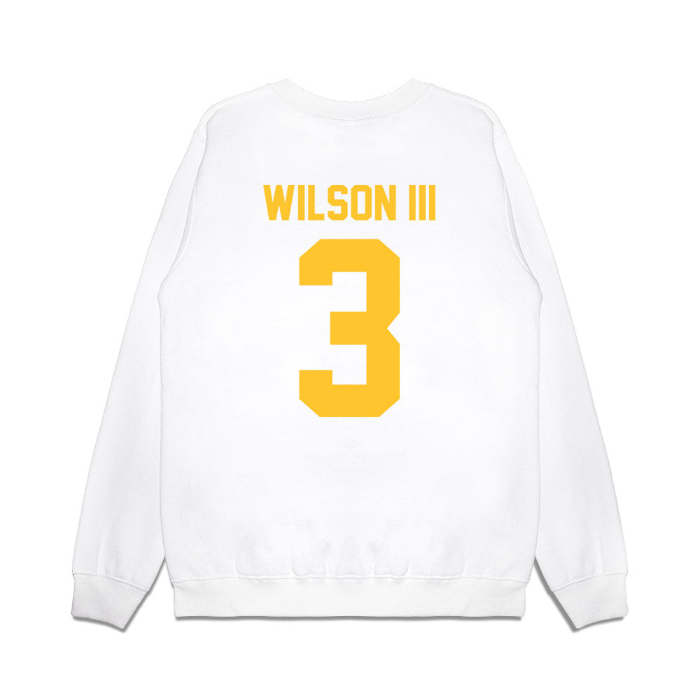 LSU - NCAA Football : Eugene Wilson III - Vintage Helmet Premium Crewneck Sweatshirt-1
