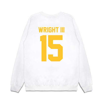 LSU - NCAA Football : Phillip Wright III - Vintage Helmet Premium Crewneck Sweatshirt-1