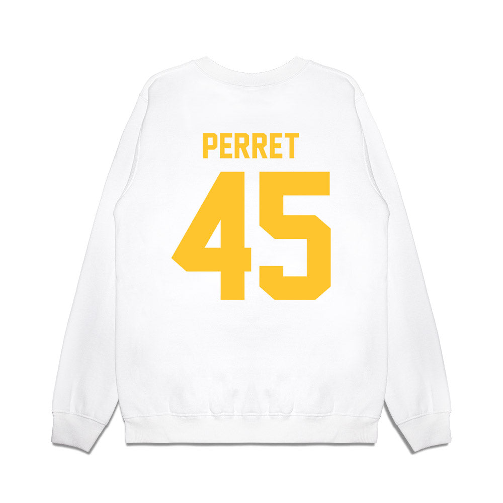 LSU - NCAA Football : Sean Perret - Vintage Helmet Premium Crewneck Sweatshirt-1