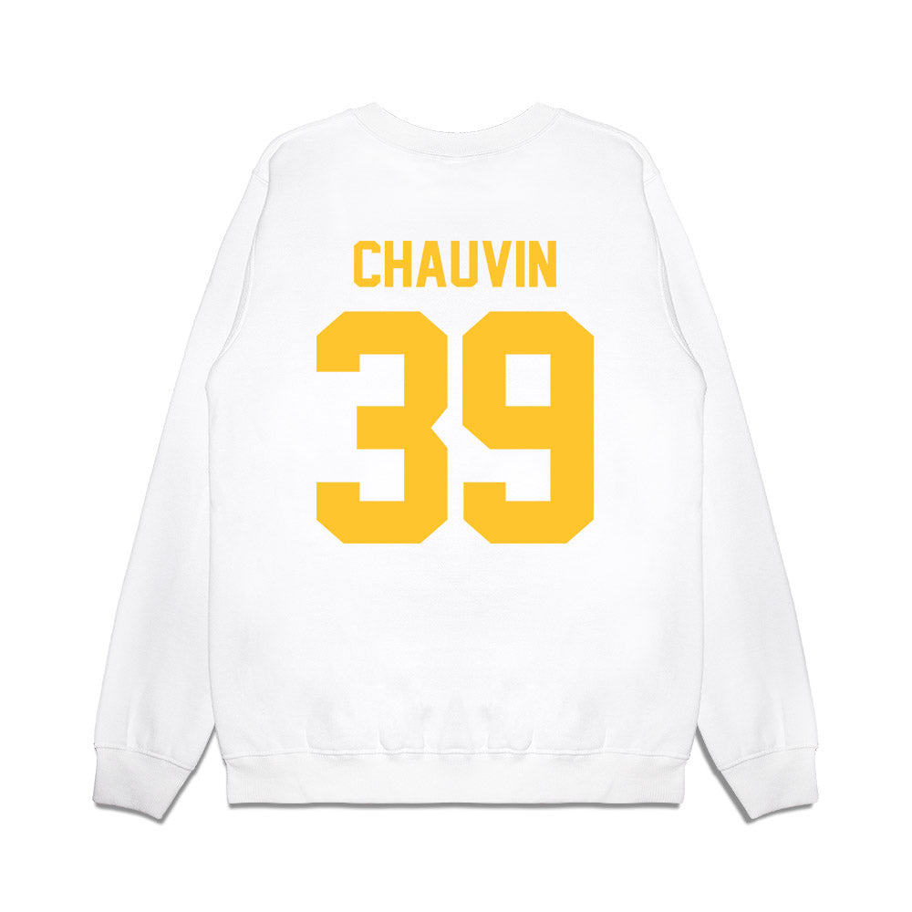 LSU - NCAA Football : Reid Chauvin - Vintage Helmet Premium Crewneck Sweatshirt-1