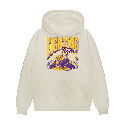 LSU - NCAA Football : Braden Augustus - Vintage Helmet Premium Hooded Sweatshirt-0