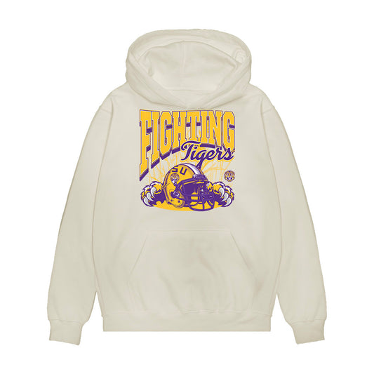 LSU - NCAA Football : Braden Augustus - Vintage Helmet Premium Hooded Sweatshirt-0