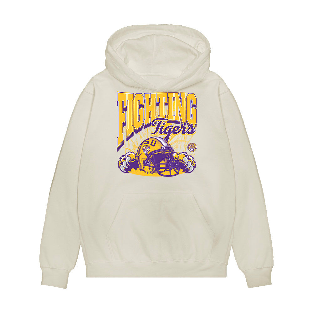 LSU - NCAA Football : Scott Starzyk - Vintage Helmet Premium Hooded Sweatshirt-0