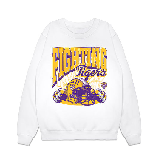 LSU - NCAA Football : Cayden Jones - Vintage Helmet Premium Crewneck Sweatshirt-0