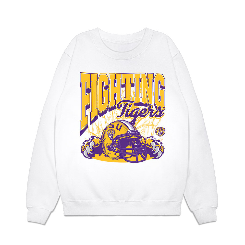 LSU - NCAA Football : Joseph Ebun - Vintage Helmet Premium Crewneck Sweatshirt-0