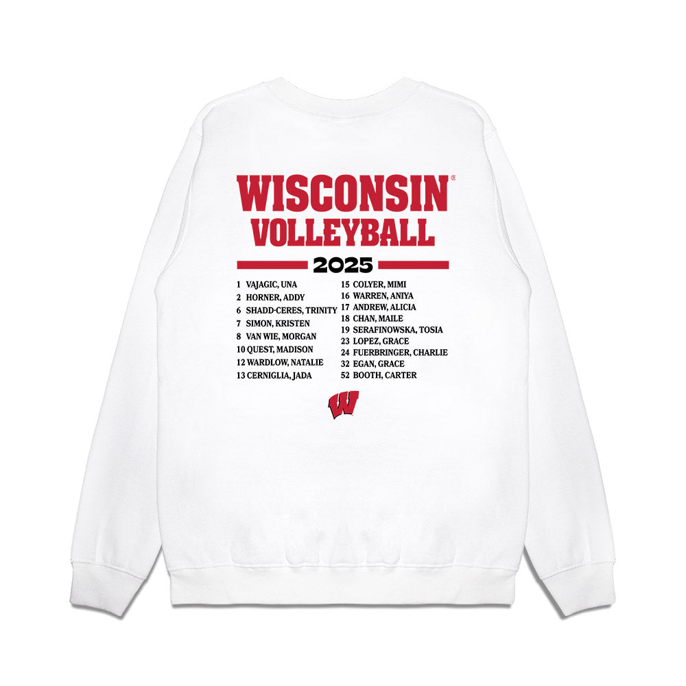 Wisconsin - NCAA Women's Volleyball : - Premium Crewneck Sweatshirt-1