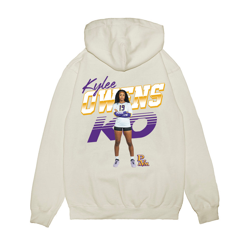undefined - NCAA Women's Volleyball : Kylee Owens - Collage Premium Hooded Sweatshirt-1