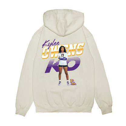 undefined - NCAA Women's Volleyball : Kylee Owens - Collage Premium Hooded Sweatshirt-1
