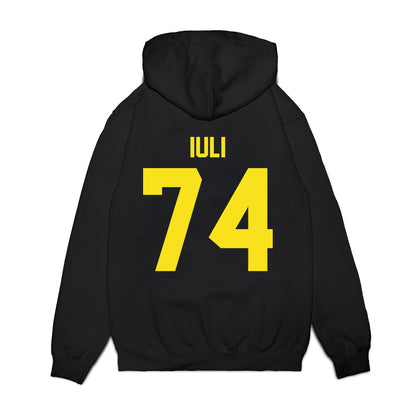 Oregon - NCAA Football : Dave Iuli - Vintage Helmet Premium Hooded Sweatshirt-1