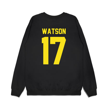 Oregon - NCAA Football : Tre Watson - Vintage Helmet Premium Crewneck Sweatshirt-1