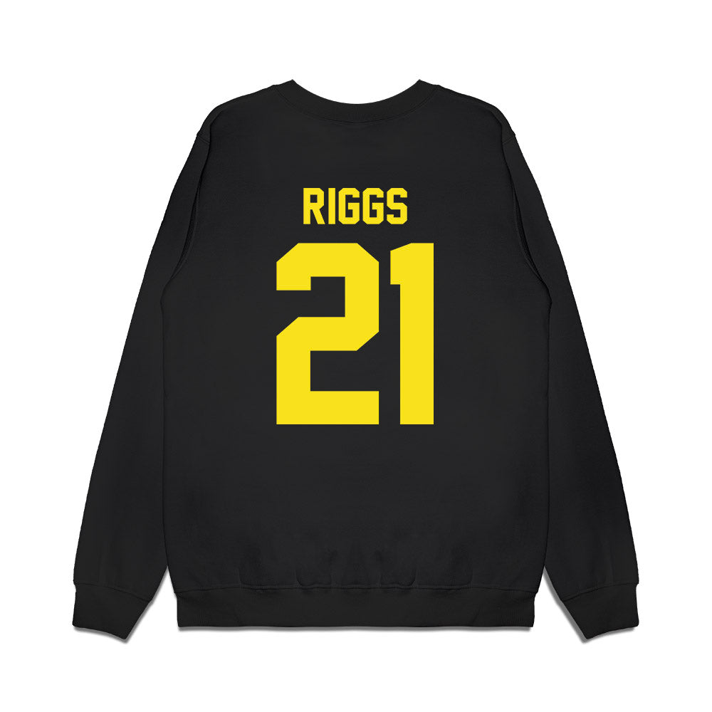 Oregon - NCAA Football : Da'Jaun Riggs - Vintage Helmet Premium Crewneck Sweatshirt-1